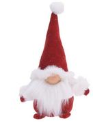 Ozdoby bożonarodzeniowe - Skrzat Mikołaj Krasnal figurka siedzący dekoracja świąteczna 20cm  Wzór: 1 - miniaturka - grafika 1