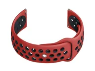 Paski - Pasek gumowy do smartwatch U11 - czerwony/czarny - 22mm - miniaturka - grafika 1