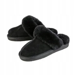 Kapcie Skórzane Pantofle Damskie Skóra Naturalna Premium Czarne Laczki r.36 - Kapcie damskie Kapcie Skórzane Pantofle Damskie Skóra Naturalna Premium Czarne Laczki r.36 - Kapcie damskie - miniaturka - grafika 1