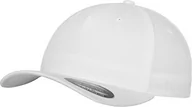 Czapki męskie - Flex fit Czapka męska 5-panelowa biały L-XL - miniaturka - grafika 1