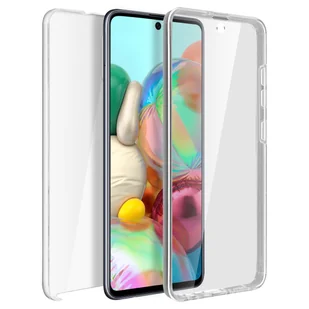 Etui 360° do Samsunga Galaxy A71 Elastyczny przód i sztywny tył – przezroczyste - Etui i futerały do telefonów - miniaturka - grafika 1