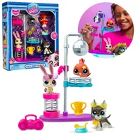 Figurki dla dzieci - Littlest Pet Shop Zestaw figurek Disco Night, zwierzątka + akcesoria, ruchome figurki kolekcjonerskie 4+ - miniaturka - grafika 1