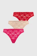 Majtki damskie - Guess figi 3-pack kolor czerwony z koronki O4GG35 KC5L0 - miniaturka - grafika 1