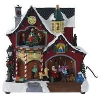 Ozdoby bożonarodzeniowe - Ruchoma scenka świąteczna Siedziba Mikołaja - miniaturka - grafika 1