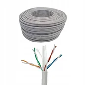 Pozostałe akcesoria sieciowe - Kabel Sieciowy Skrętka Lan Netrack Cat 6 Utp, Szary, 50M , Cca - miniaturka - grafika 1