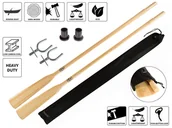 Pływanie - Wiosła szalupowe do łodzi + dulki pałąkowe + osłony 45mm (komplet 2 sztuki) + pokrowiec Oar Sleeve John Paddle - 240 cm - miniaturka - grafika 1