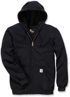 Bluzy męskie - Bluza Carhartt Midweight Hooded ZIP Black - miniaturka - grafika 1