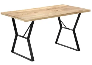 Stół w stylu loft z litego drewna brązowy Orina 2X - Stoły - miniaturka - grafika 1