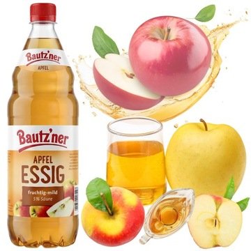 Ocet Jabłkowy Naturalny 1L – niepasteryzowany, niefiltrowany z matką octową