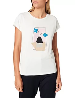 Koszulki i topy damskie - VERO MODA Vmmiaava Ss Top Box JRS Ga t-shirt damski, Snow White/Print:pink Flowers, S - grafika 1