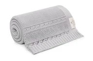 Koce i narzuty dla dzieci - My Memi - Kocyk z Bawełny Organicznej 80x100 Light Grey - miniaturka - grafika 1