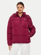 Kurtki damskie - Tommy Jeans Kurtka puchowa Alaska DW0DW18610 Bordowy Regular Fit - miniaturka - grafika 1