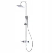 Deszczownice - Kolumna prysznicowa Durasan Orlando zestaw bateria deszczownica i słuchawka chrom 1 szt. - miniaturka - grafika 1