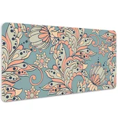 Podkładki na biurko - Mata z nadrukiem na biurko Bajkowe kwiaty 100x50 cm, Dywanomat - miniaturka - grafika 1