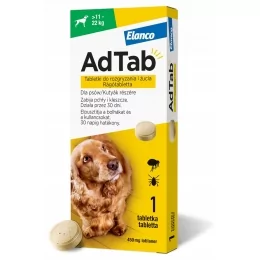 AdTab Tabletki na Kleszcze Pchły 450mg 11-22kg - Artykuły przeciw pasożytom - miniaturka - grafika 1