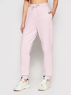 Spodnie sportowe damskie - Guess Spodnie dresowe Alene O1GA04 K68I1 Różowy Regular Fit - grafika 1