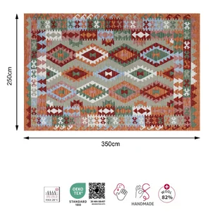 Dywan wełniany Ethnic 250 x 350 cm Inspire - Dywany - miniaturka - grafika 1