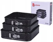 Formy do ciast - Forma tortownica blacha do pieczenia formy wyjmowane dno Zestaw 3 sztuki - miniaturka - grafika 1