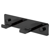 Wieszaki łazienkowe - Wieszak łazienkowy uchwyt na ręczniki 2 haczyki ścienny czarny STELLA 18.062-B - miniaturka - grafika 1