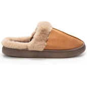 Kapcie męskie - Kapcie Eleganckie Domowe Wygodne Cieple Komfortowe Ocieplane Lekkie Modne Męskie Ciepłe Z Futerkiem Beżowe Dijere 42/43 - miniaturka - grafika 1