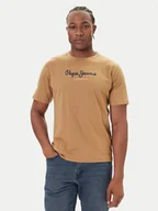 Koszulki męskie - Pepe Jeans T-Shirt Eggo N PM509979 Beżowy Regular Fit - miniaturka - grafika 1