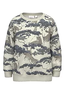 NAME IT Bluza chłopięca Nmmdamian Sweat Unb, jasnoszary melanżowy, 110 - Bluzy dla chłopców - miniaturka - grafika 1
