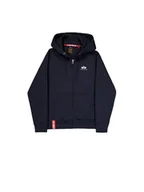 Bluzy męskie - Alpha Industries Bluza Basic Zip 118342 Granatowy Regular Fit - miniaturka - grafika 1