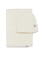 Czapki dla dzieci - Calvin Klein Jeans Zestaw Szalik i Czapka IU0IU00638 Écru - miniaturka - grafika 1