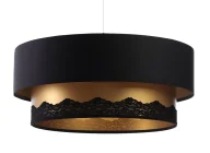 Lampy stojące - Czarno-złota lampa wisząca glamour nad stół - S432 Serdios - miniaturka - grafika 1