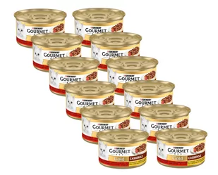 Purina Gourmet Gold z wołowiną i kurczakiem w sosie z pomidorami 12x85g - Mokra karma dla kotów - miniaturka - grafika 1