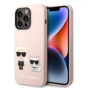 Karl Lagerfeld Obudowa dla telefonów komórkowych MagSafe Liquid Silicone Karl and Choupette na Apple iPhone 14 Pro Max KLHMP14XSSKCI Różowy - Etui i futerały do telefonów - miniaturka - grafika 1