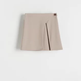 Sukienki i spódniczki dla dziewczynek - Reserved - Spódnica z zakładką - Khaki - grafika 1