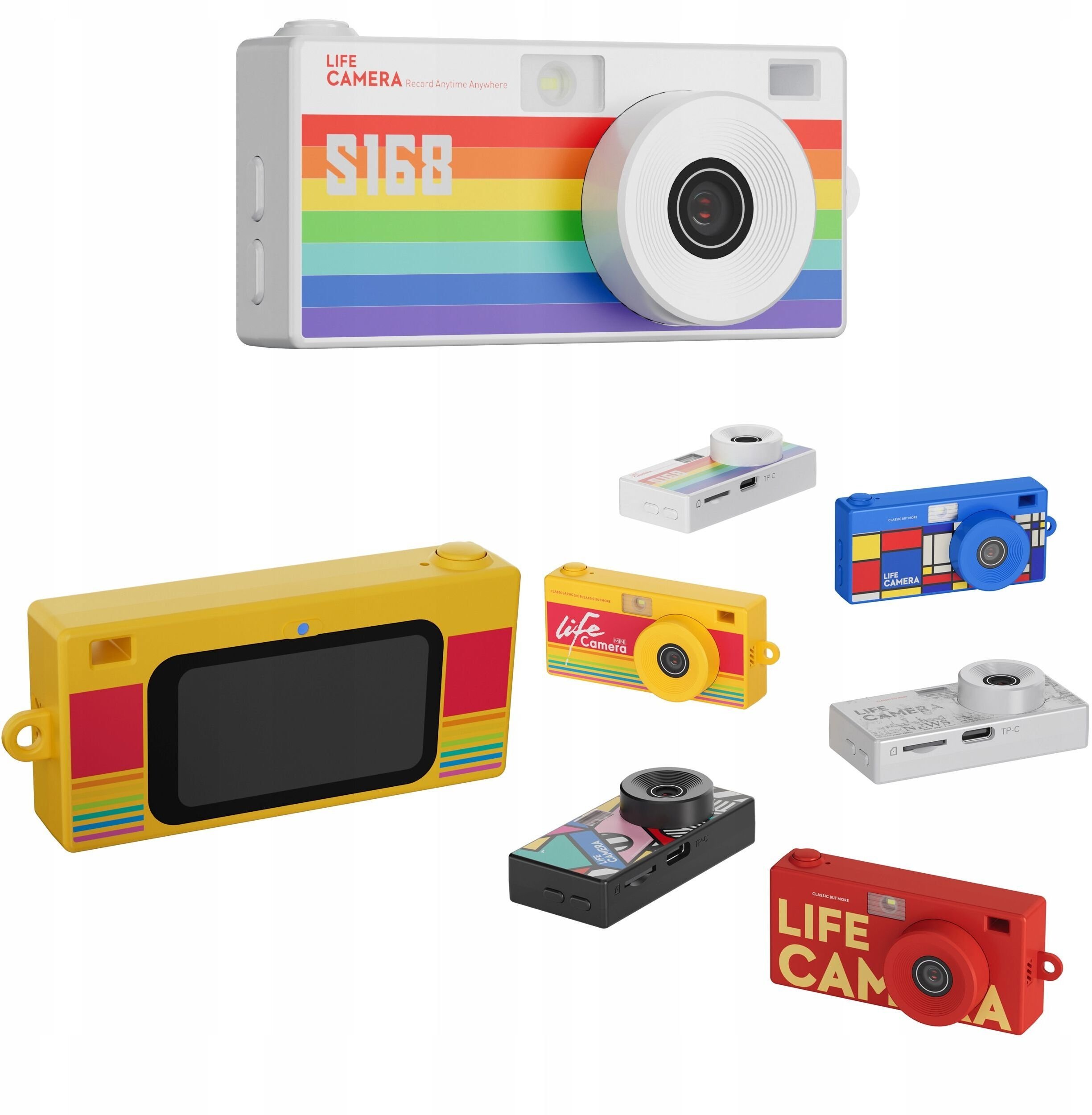 Xrec X9 Mini Aparat Kamera Retro Video 2k Wisiorek Breloczek Z Karta 32gb / Xrec X9 / Biały