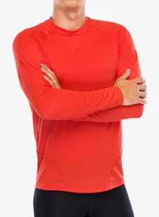 Bluza biegowa Salomon Cross Run LS Tee - cherry tomat - Bluzy sportowe męskie - miniaturka - grafika 1