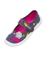 Kapcie damskie - Dziewczęce kapcie tekstylne druk szare Viggami - miniaturka - grafika 1