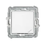 Wyłączniki światła i elektryczne - Karlik Łącznik schodowy MINI biały MWPUS-3 - miniaturka - grafika 1