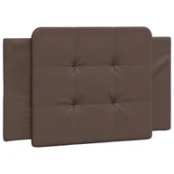 Inne meble do sypialni - vidaXL Poduszka na wezgłowie, brązowa, 90 cm, sztuczna skóra - miniaturka - grafika 1