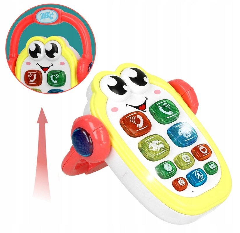 TELEFON INTERAKTYWNY KOMÓRKA TELEFONIK EDUKACYJNY PRZYCISKI UCHWYT PREZENT