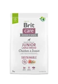 Sucha karma dla psów - Brit Care Dog Sustainable Junior Large 3 kg Chicken&Insect - miniaturka - grafika 1