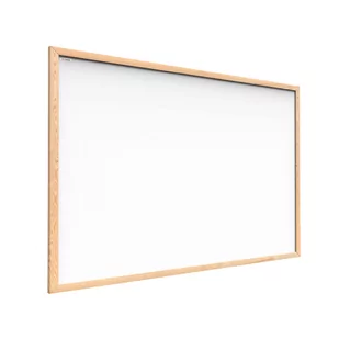 OUTLET Tablica suchościeralna magnetyczna biała 100x80 cm rama drewniana naturalna - Biuro i firma OUTLET - miniaturka - grafika 1