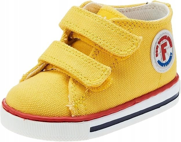 FALCOTTO ŻÓŁTE TRAMPKI DZIECIĘCE NA RZEPY MATERIAŁOWE 18 6CA