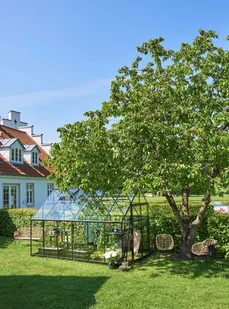 HALLS szklarnia ogrodowa Qube+ 812 - (9,9 m2; 2,61 x 3,85 m), czarna + baza, SZKŁO HARTOWANE - Szklarnie ogrodowe - miniaturka - grafika 6