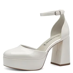 Tamaris Damskie czółenka 1-22440-42, białe, rozmiar 36 EU, biały, 36 EU - Moda i Uroda OUTLET - miniaturka - grafika 1