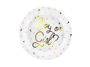 Party Deco Talerzyki Boy or Girl na Baby Shower - 23 cm - 6 szt. TPP44 - Baby shower i roczek - miniaturka - grafika 2