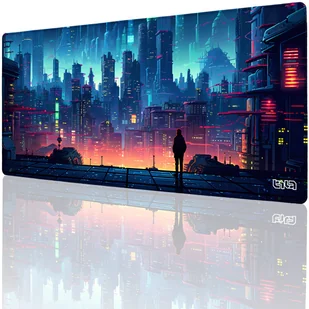 PODKŁADKA POD KLAWIATURĘ Retro Cyberpunk 90x40 TILT XL Wytrzymała Duża - Podkładki pod mysz - miniaturka - grafika 1