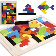 Układanki dla dzieci - Układanka Puzzle Klocki Drewniane Gra Zabawka Logiczna Edukacyjna 40 el. - miniaturka - grafika 1