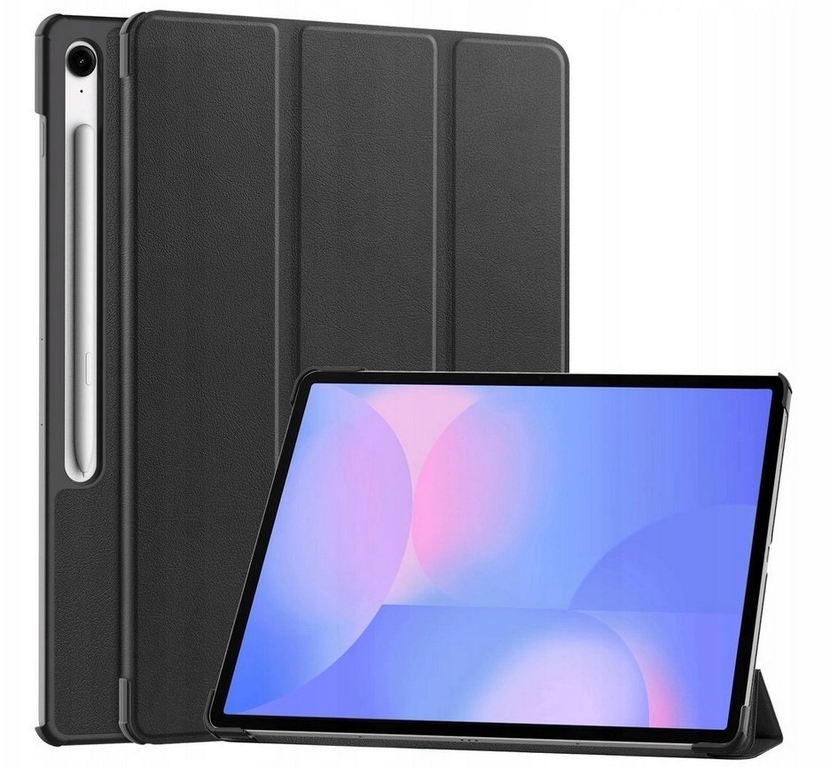 Etui na tablet 4kom.pl Etui Do Samsung Galaxy Tab S9 FE Czarne, Ochronne, Obudowa, Futerał, Case