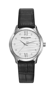 Pierre Cardin Damski zegarek kwarcowy analogowy ze skórzanym paskiem PC108162F08, czarny, pasek - Paski - miniaturka - grafika 1