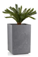 Donice - HowHomely Donica Betonique na kółkach szary beton H60x40 cm - miniaturka - grafika 1