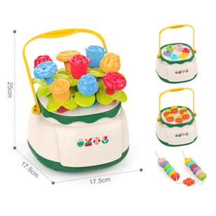 WOOPIE BABY Kosz Kwiatów Sorter Układanka Edukacyjna Nawlekanka - Układanki dla dzieci - miniaturka - grafika 3